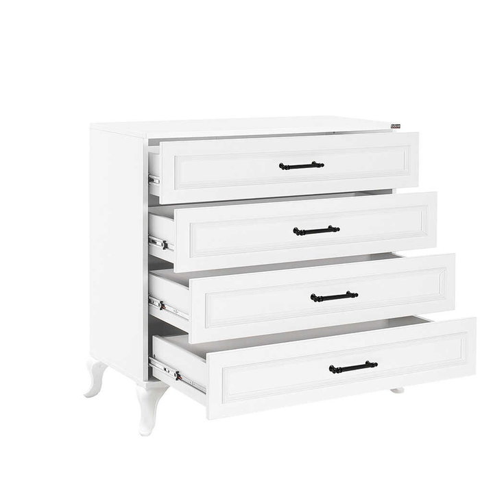 Hanah Home Cómoda Blanca con 4 Cajones